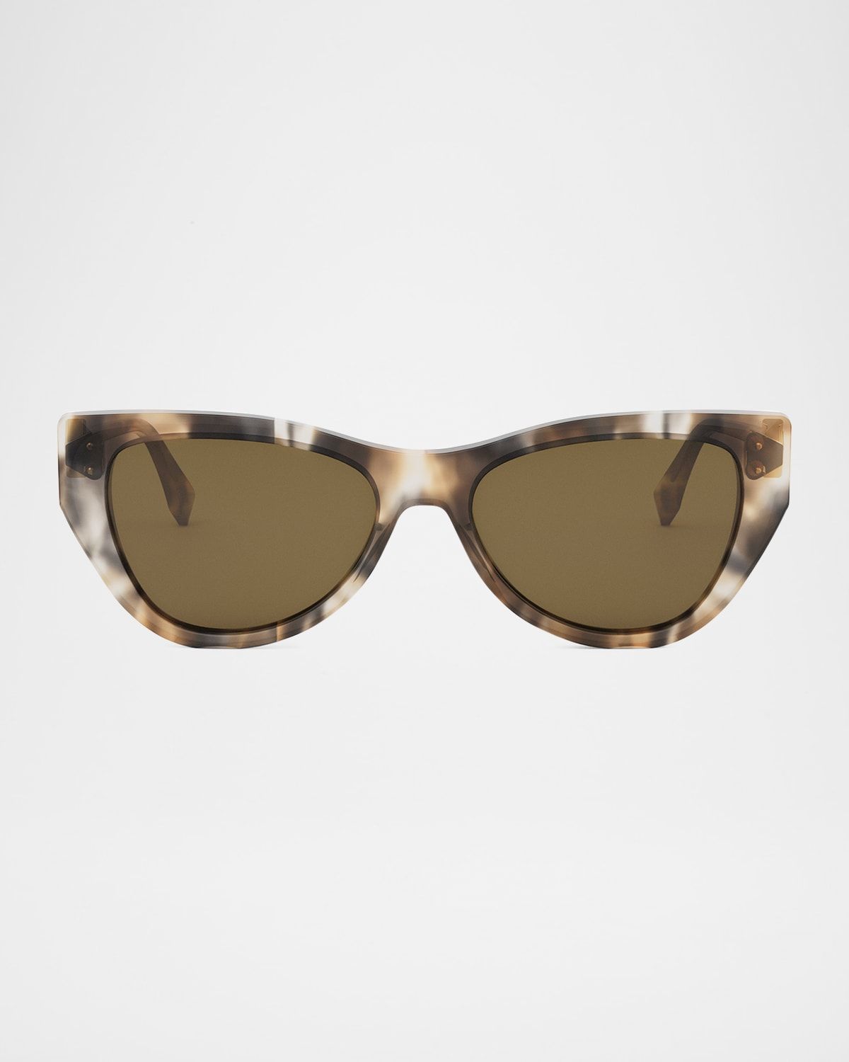 FF Diamond Logo Acetate & Nylon Cat-Eye Sunglasses