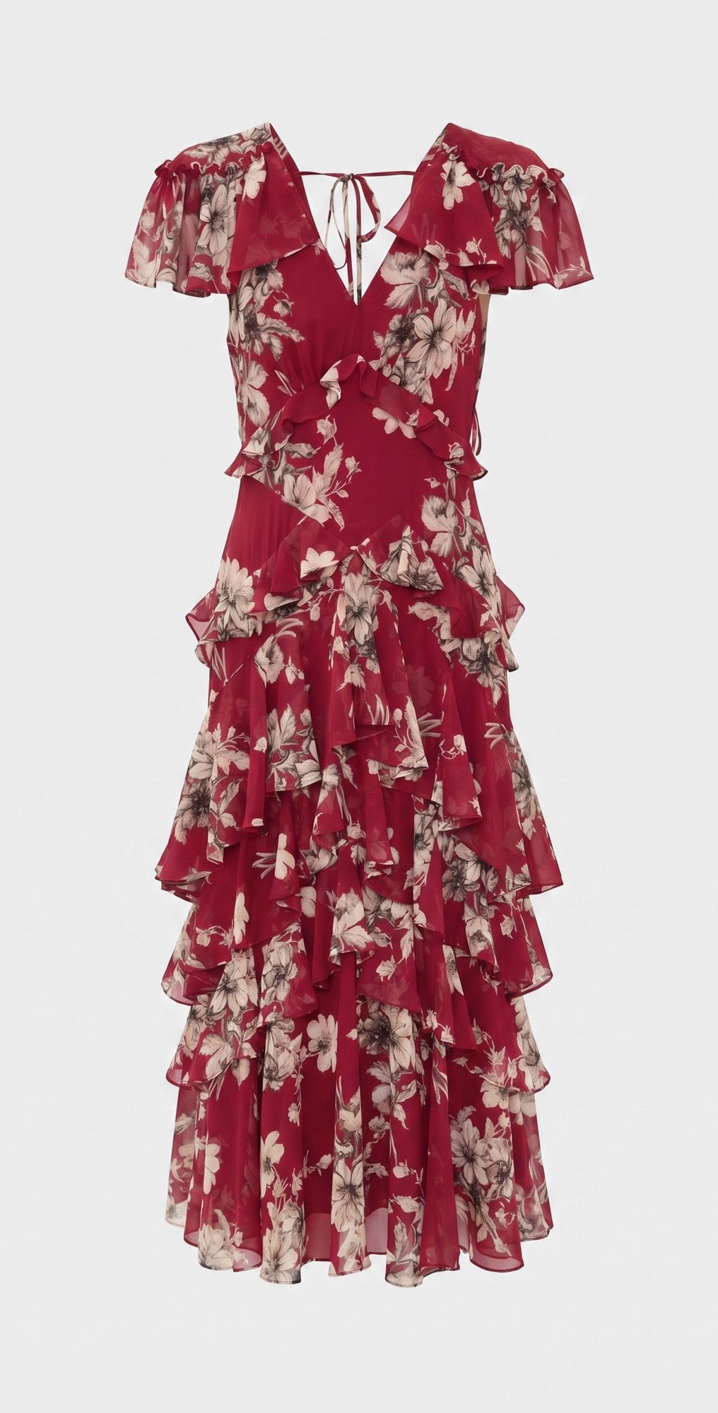Cinq à Sept Tatum Dress Berrywine/Gardenia 10