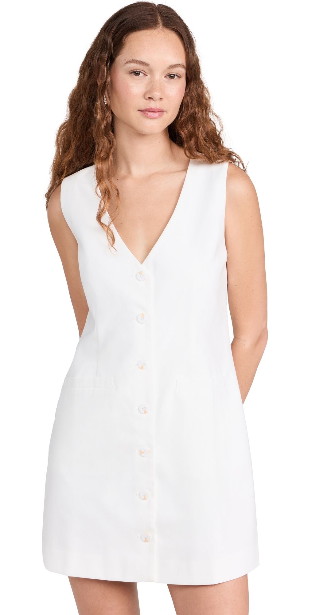 o. p.t Akiya Vest Mini Dress White XL