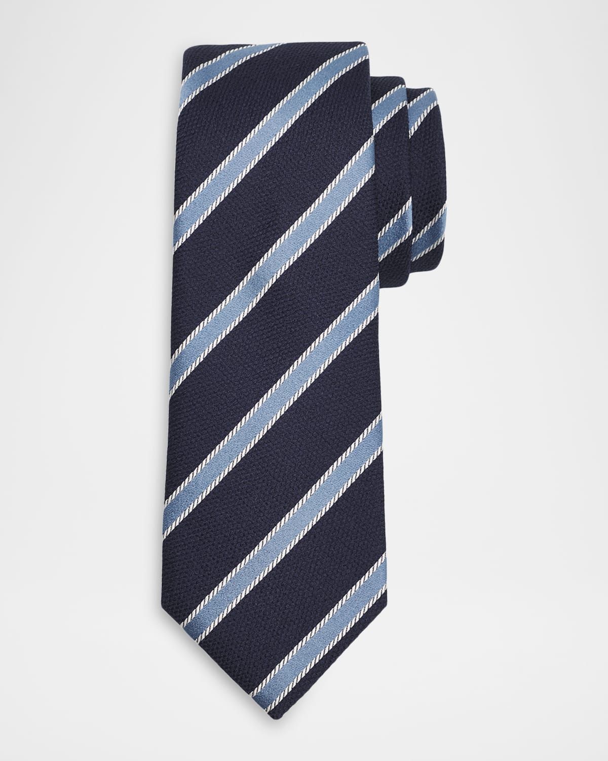 Men & apos;s Diagonal Stripe Silk Tie