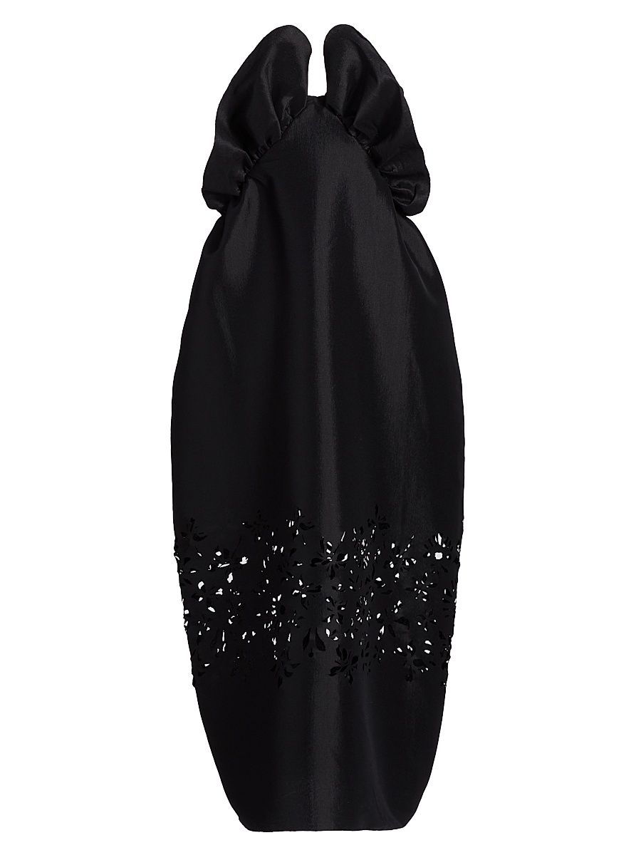 Women's Raha Taffeta Flower Laser-Cut Dress - Black - Size 8