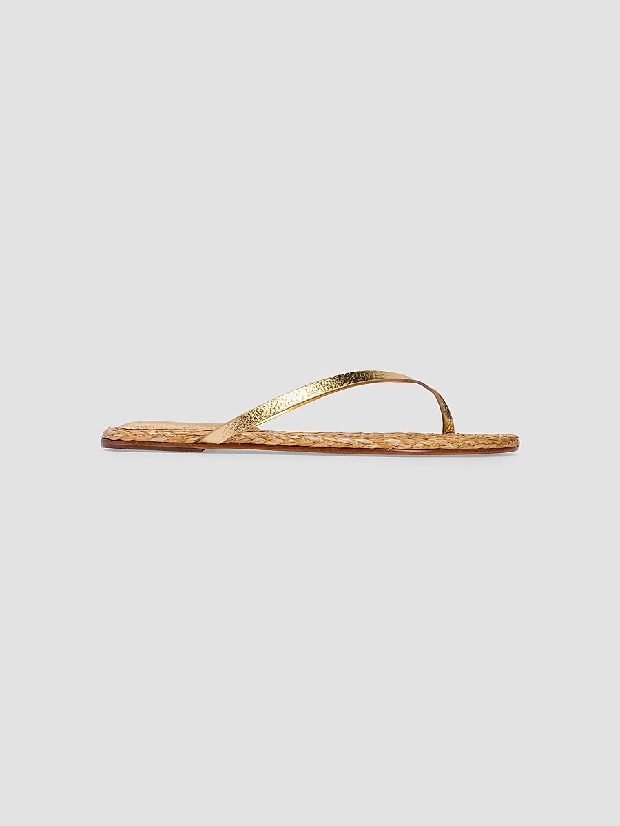 Women's Alaya Metallic Sandals - Gold Leather - Size 12