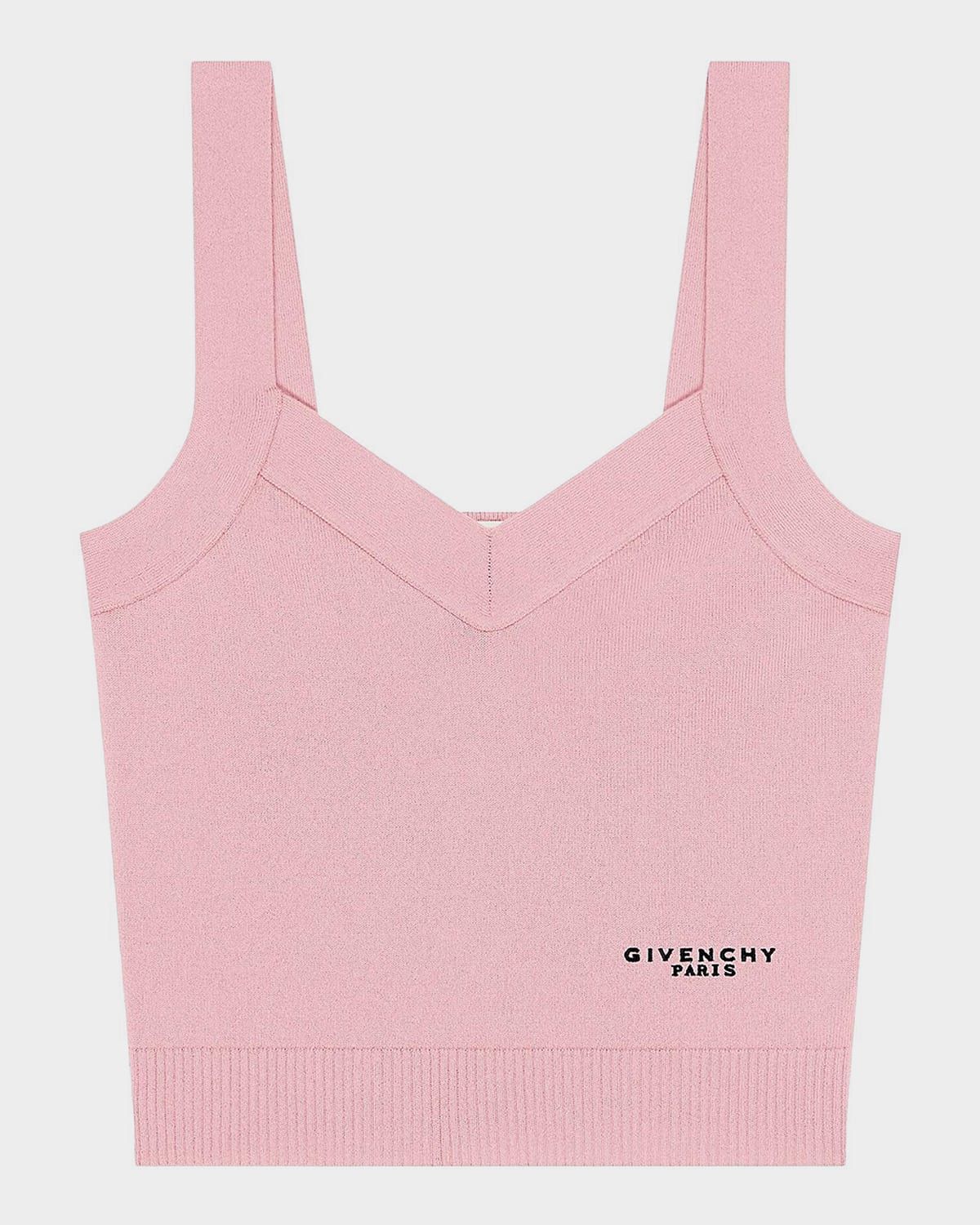 V-Neck Wool-Cashmere Knit Tank Top