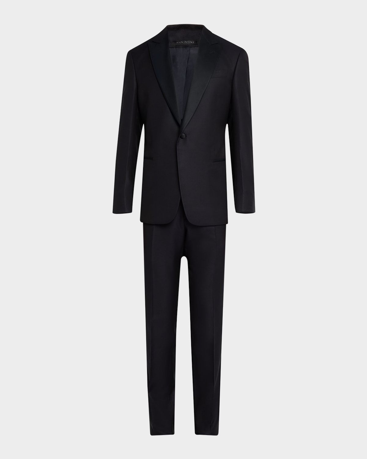 Men & apos;s Wool-Silk Solid Tuxedo