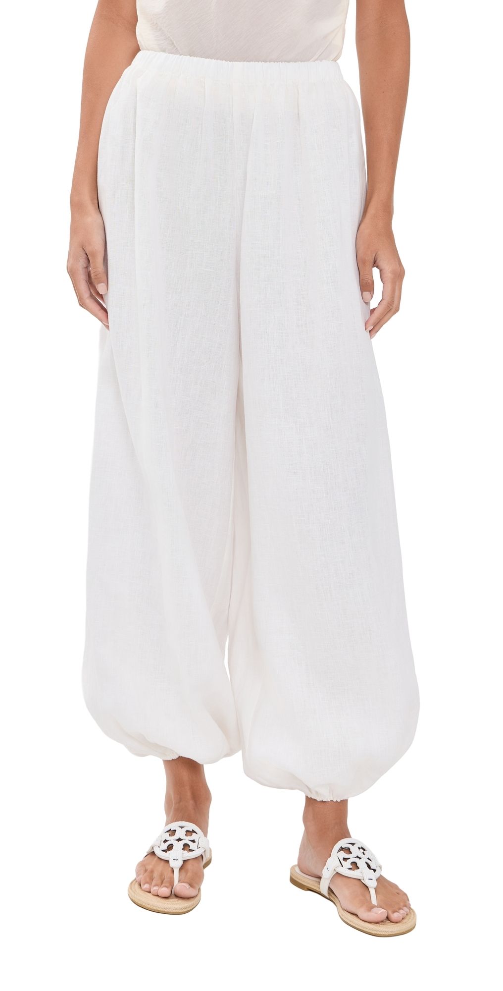 FAITHFULL Kortez Linen Balloon Pants White S