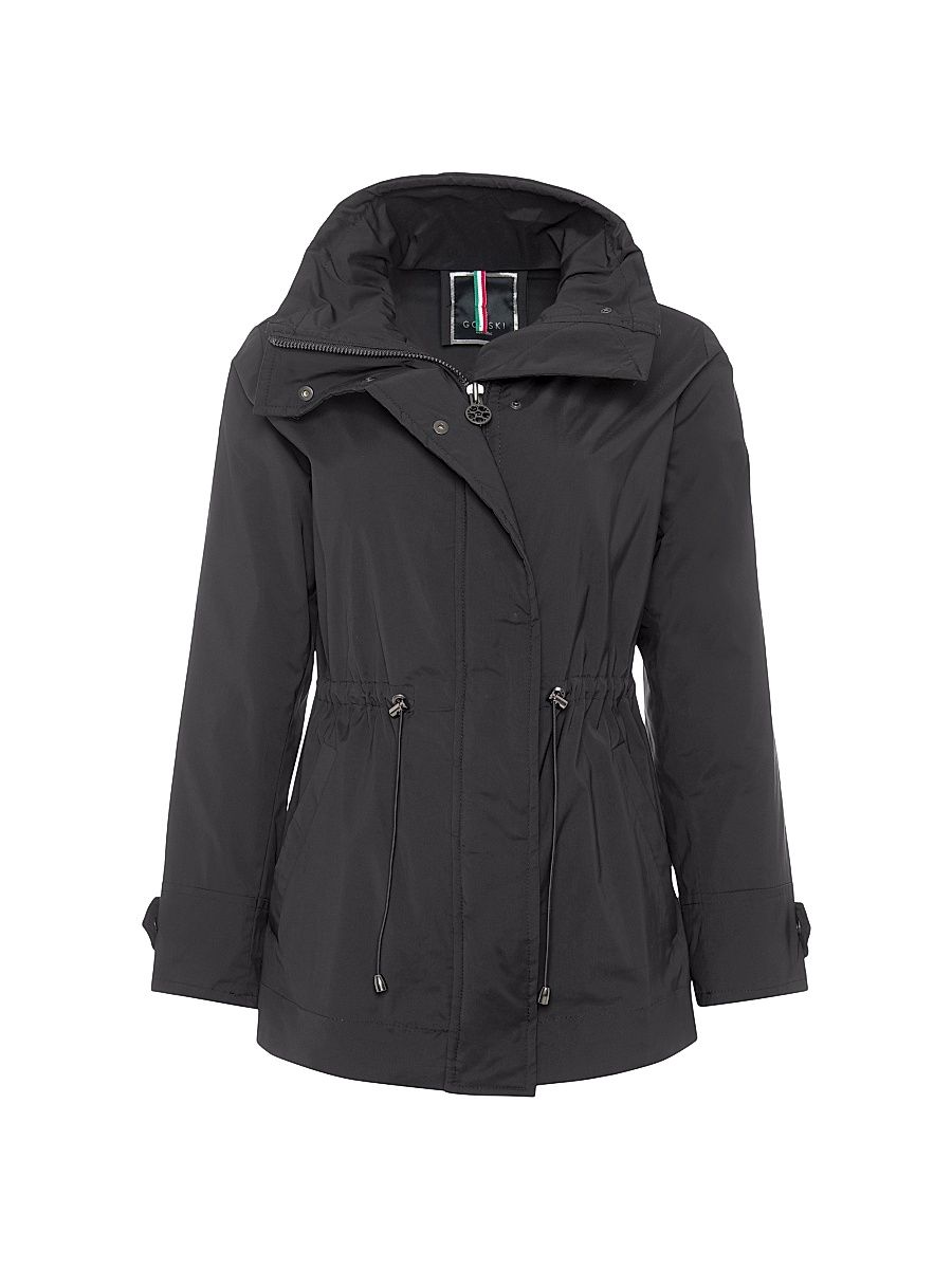 Women's Lightweight Jacket with Concealed Hood - Black - Size XL