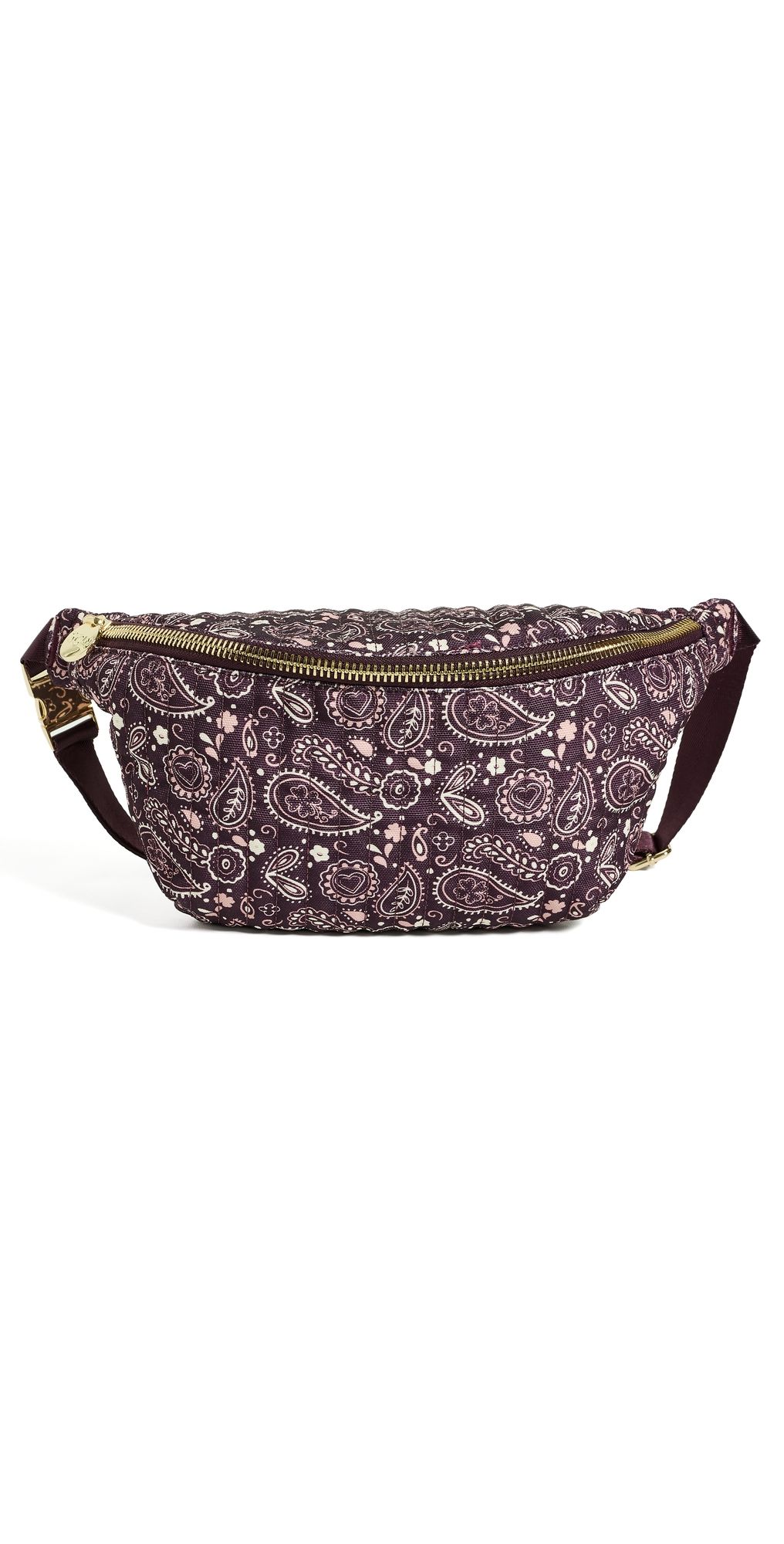 Stoney Clover Lane Bandana Print Jumbo Fanny Pack Purple Paisley Print One Size