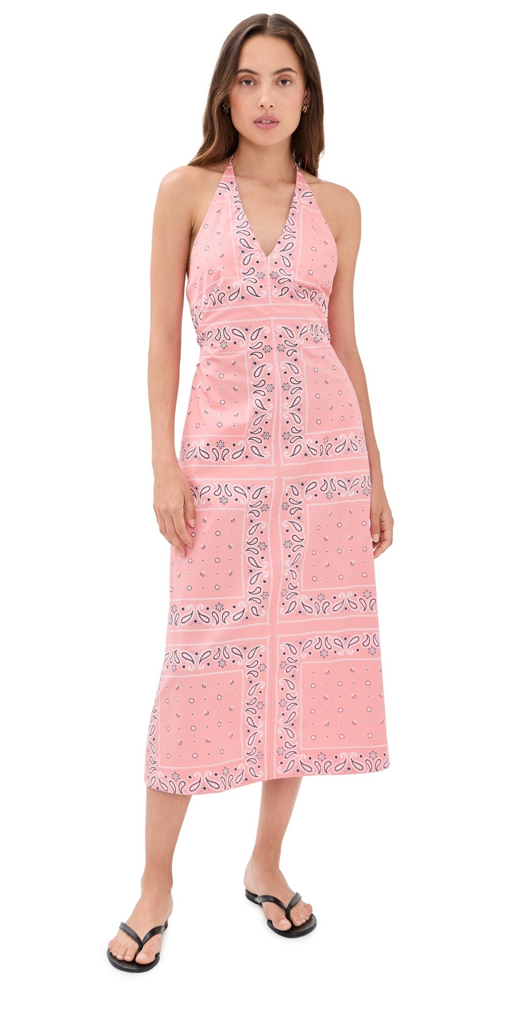 Madewell Madewell x Shopbop Lina Dress Tiled Bandana Coral Bloom XS