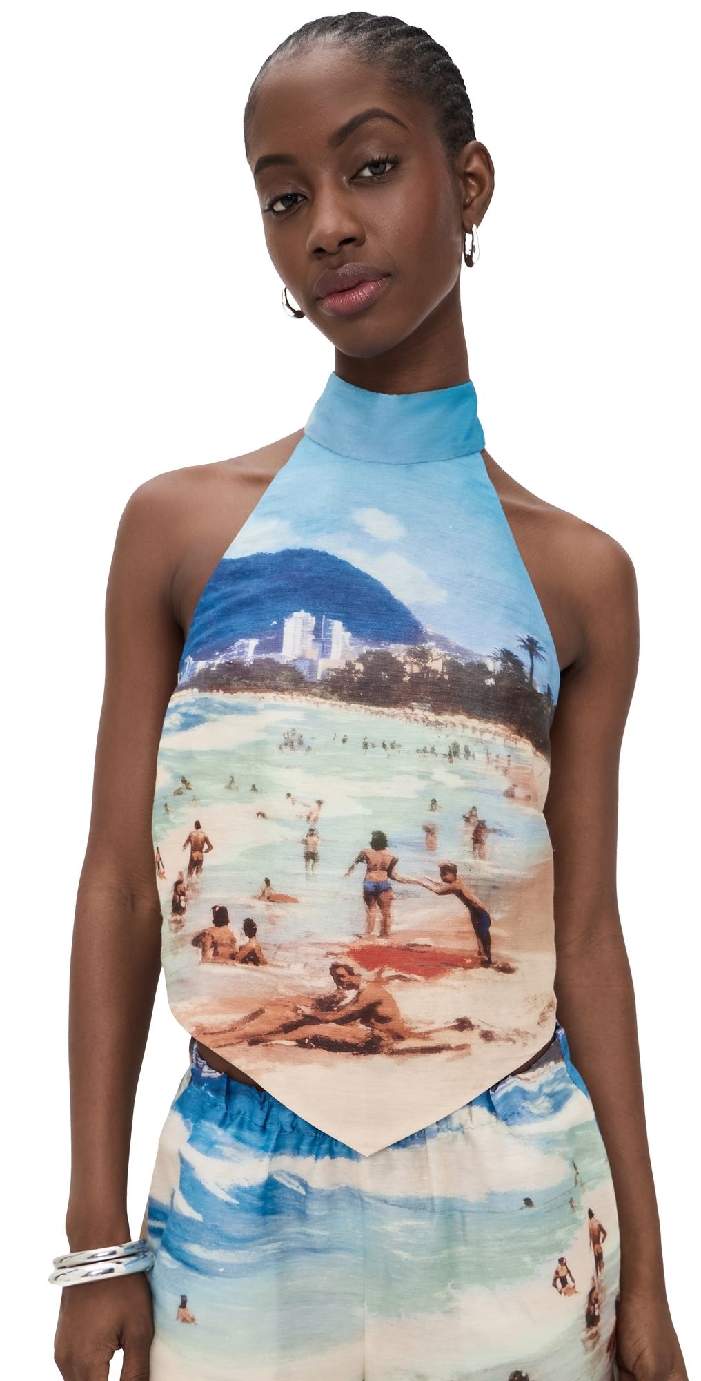 Cult Gaia Bina Top Rio Beach Print 10