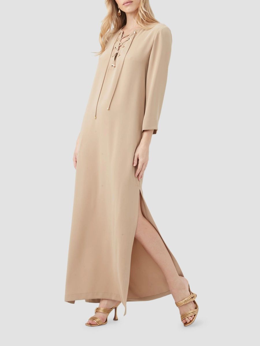 Trina Turk Women's Catamaran 2 Lace-Up Maxi Dress - Camel - Size Small
