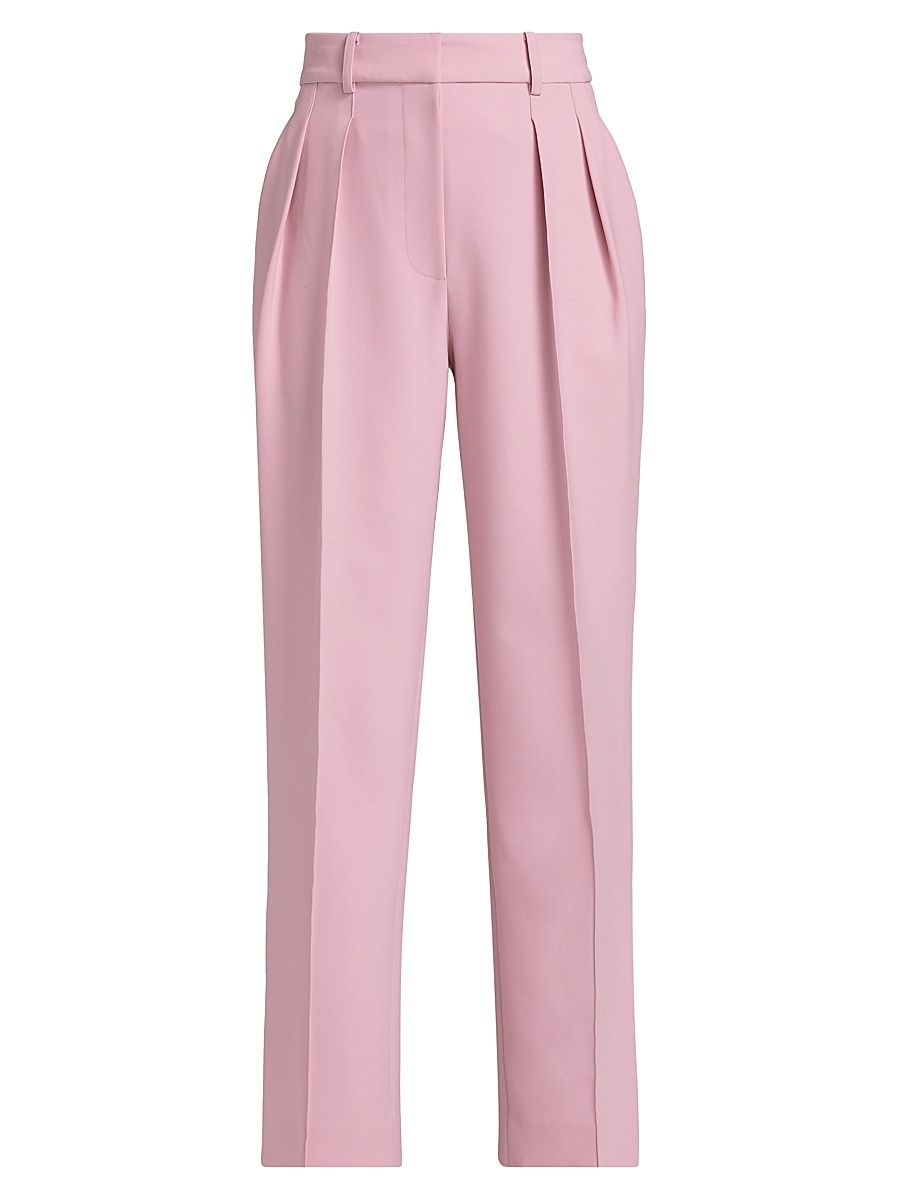 Women's Pleat Front Cropped Pants - Sakura Pink - Size 0