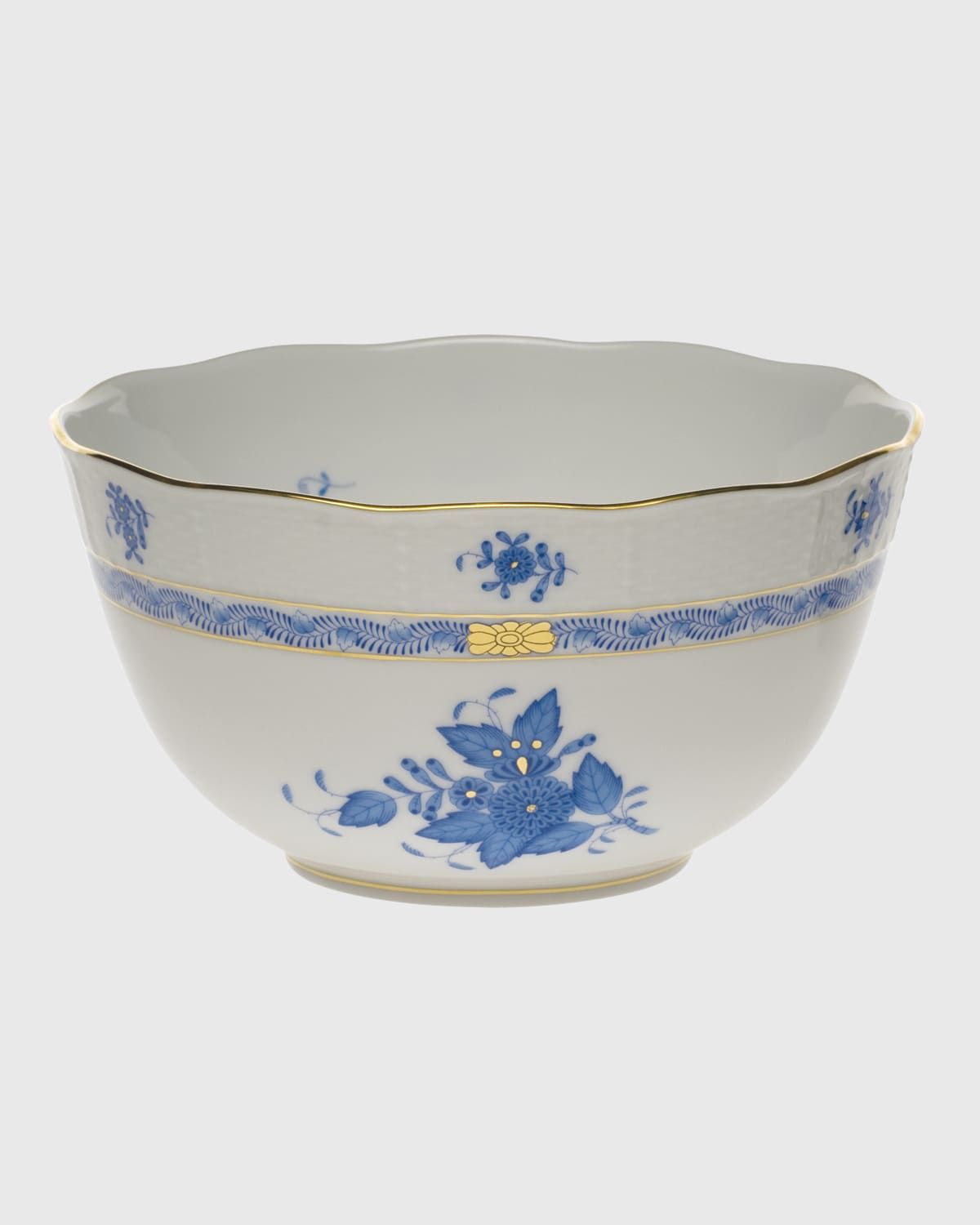 Chinese Bouquet Blue Round Bowl