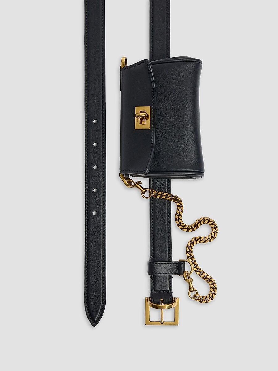 Balenciaga Women's Rodeo Belt with Pouch - Black - Size 32