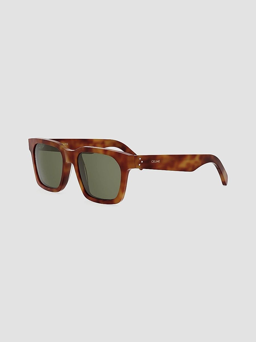 CELINE Men's 3 Dots 54MM Geometric Sunglasses - Red Havana And Green