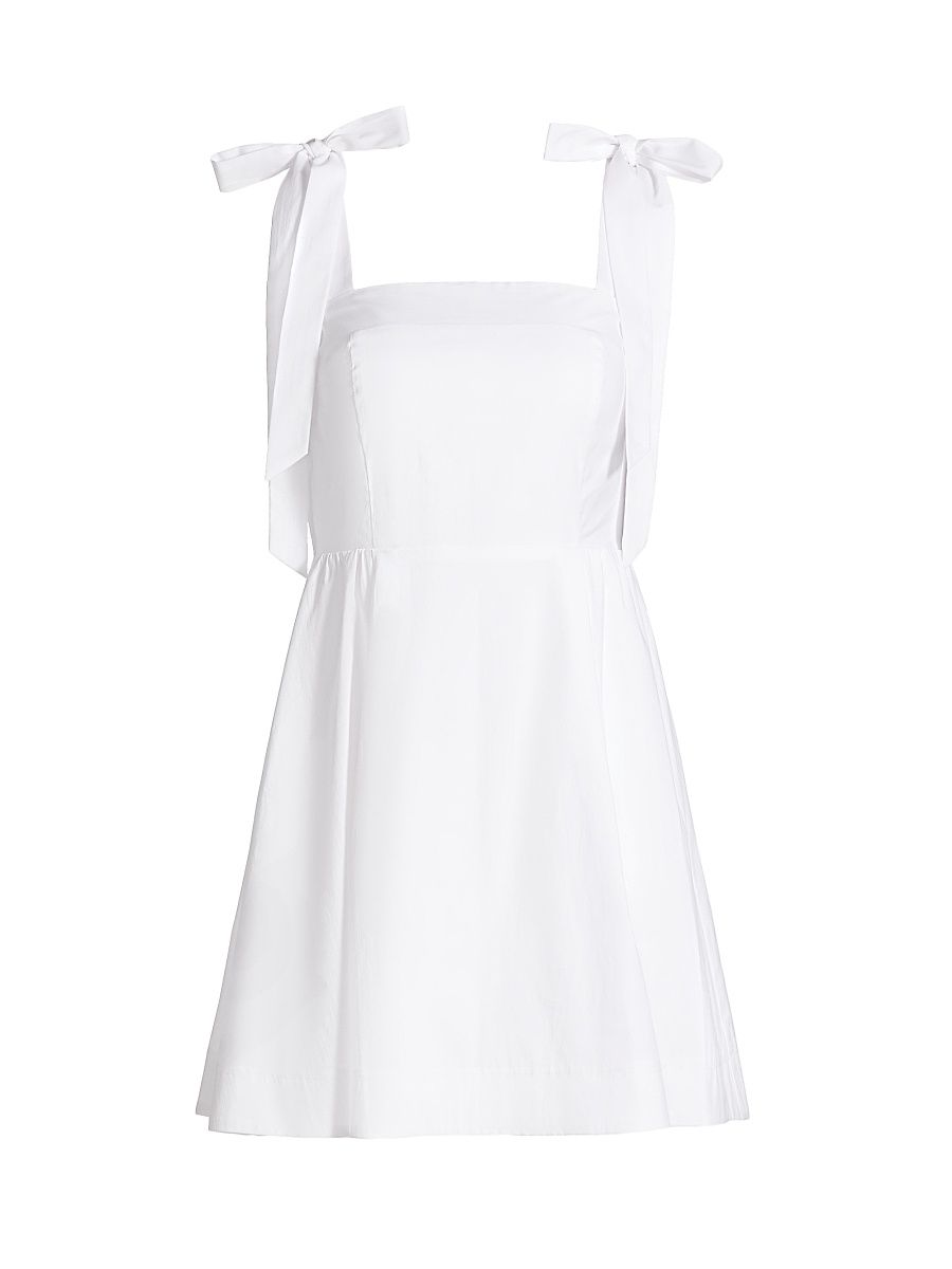 Women's Tie-Strap Minidress - White - Size 14