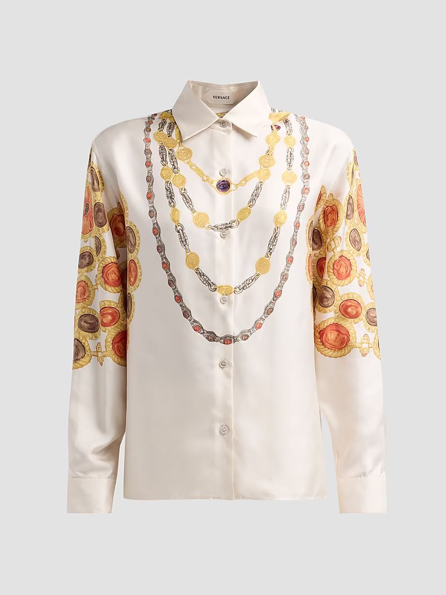 Women's The Lover Silk Twill Formal Shirt - Multi Color - Size 12