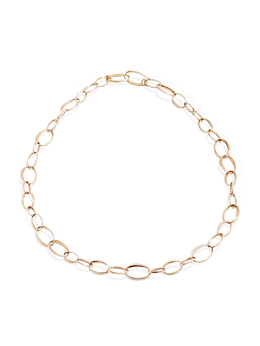 Women's 18K Rose Gold Oval-Link Chain Necklace - Rose Gold