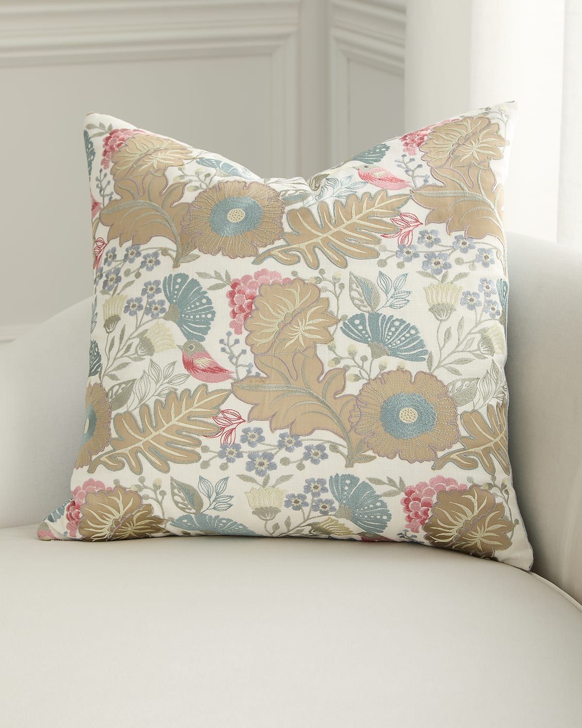 Collins Embroidered Decorative Pillow