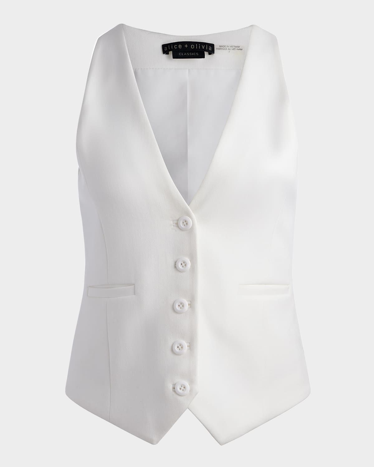 Mazie Deep V-Neck Slim Vest