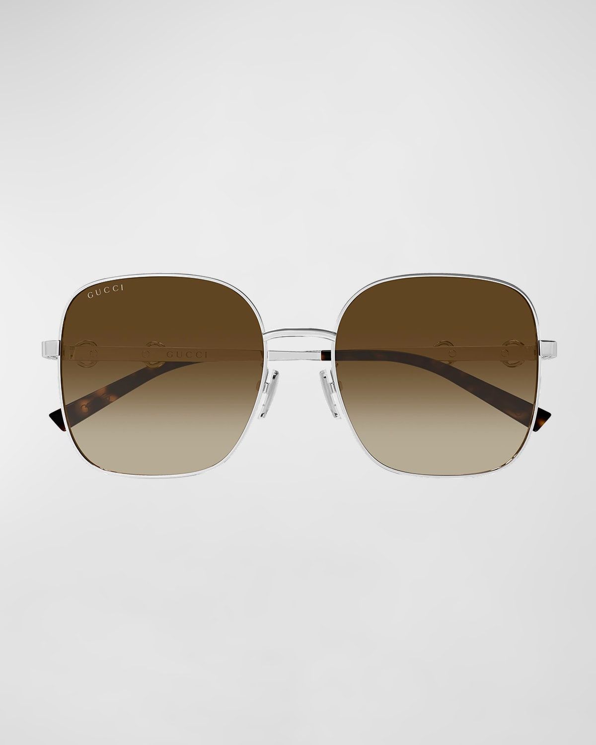 58mm Metal Square Sunglasses