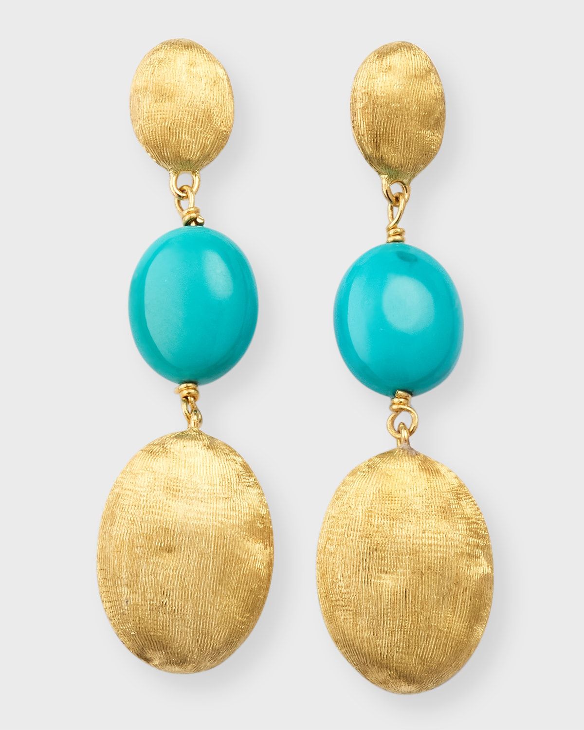 18K Yellow Gold Siviglia Turquoise Drop Earrings