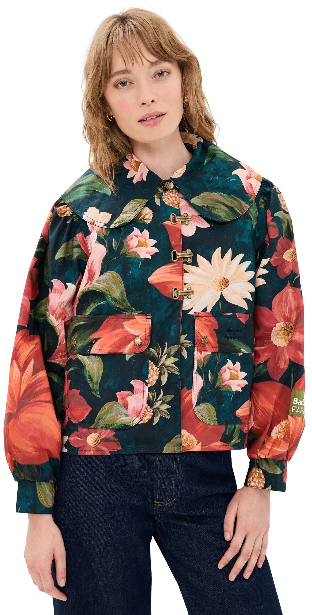 Barbour Barbour X Farm Rio Wild Casual Jacket Navy Wildflower/Flower Navy M