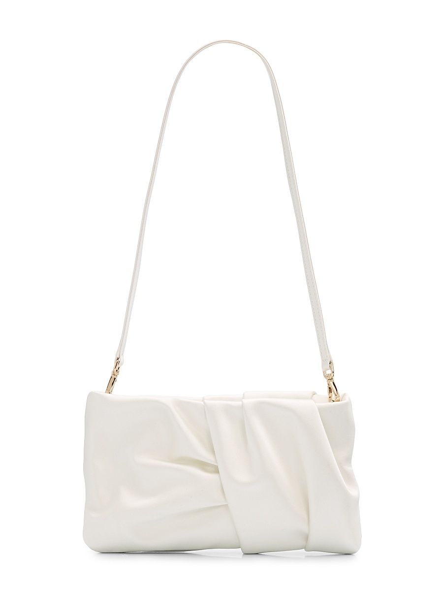 Women's Bonny Satin Clutch - Ivory