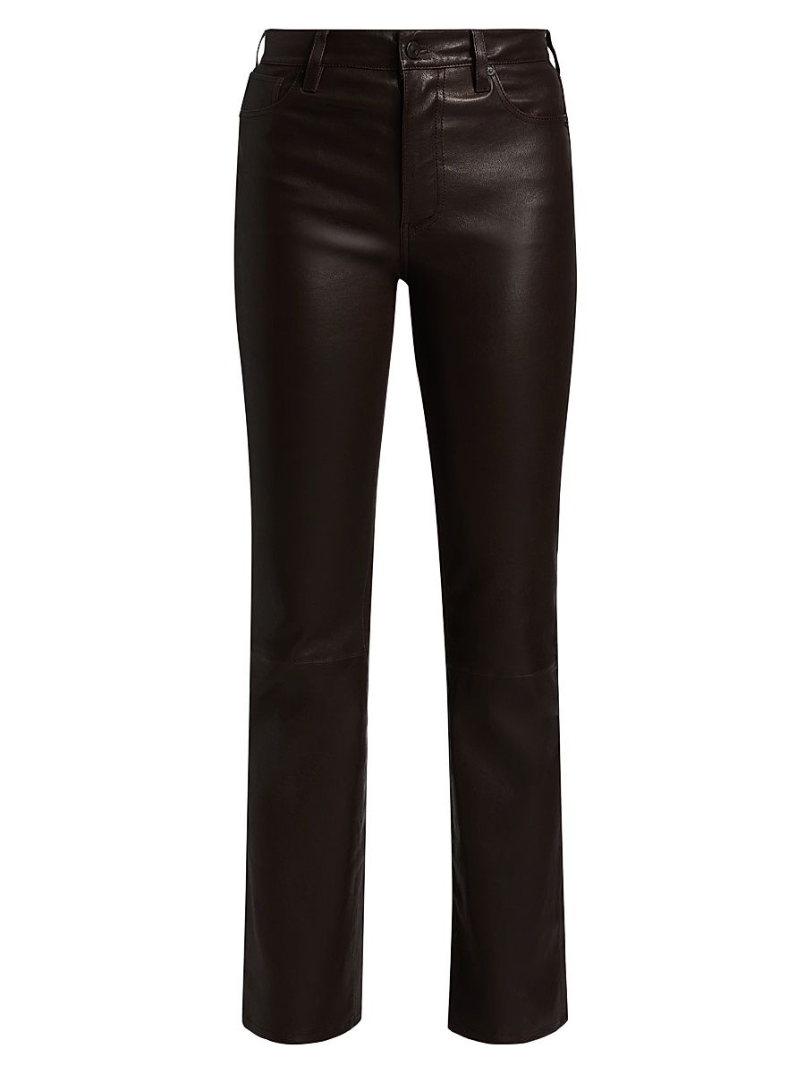 Women's The Reboot Leather Crop Pants - Truffle - Size 31
