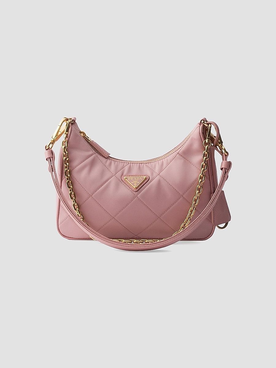 Prada Women's Re-Edition Quilted Re-Nylon Mini Shoulder Bag - Pink