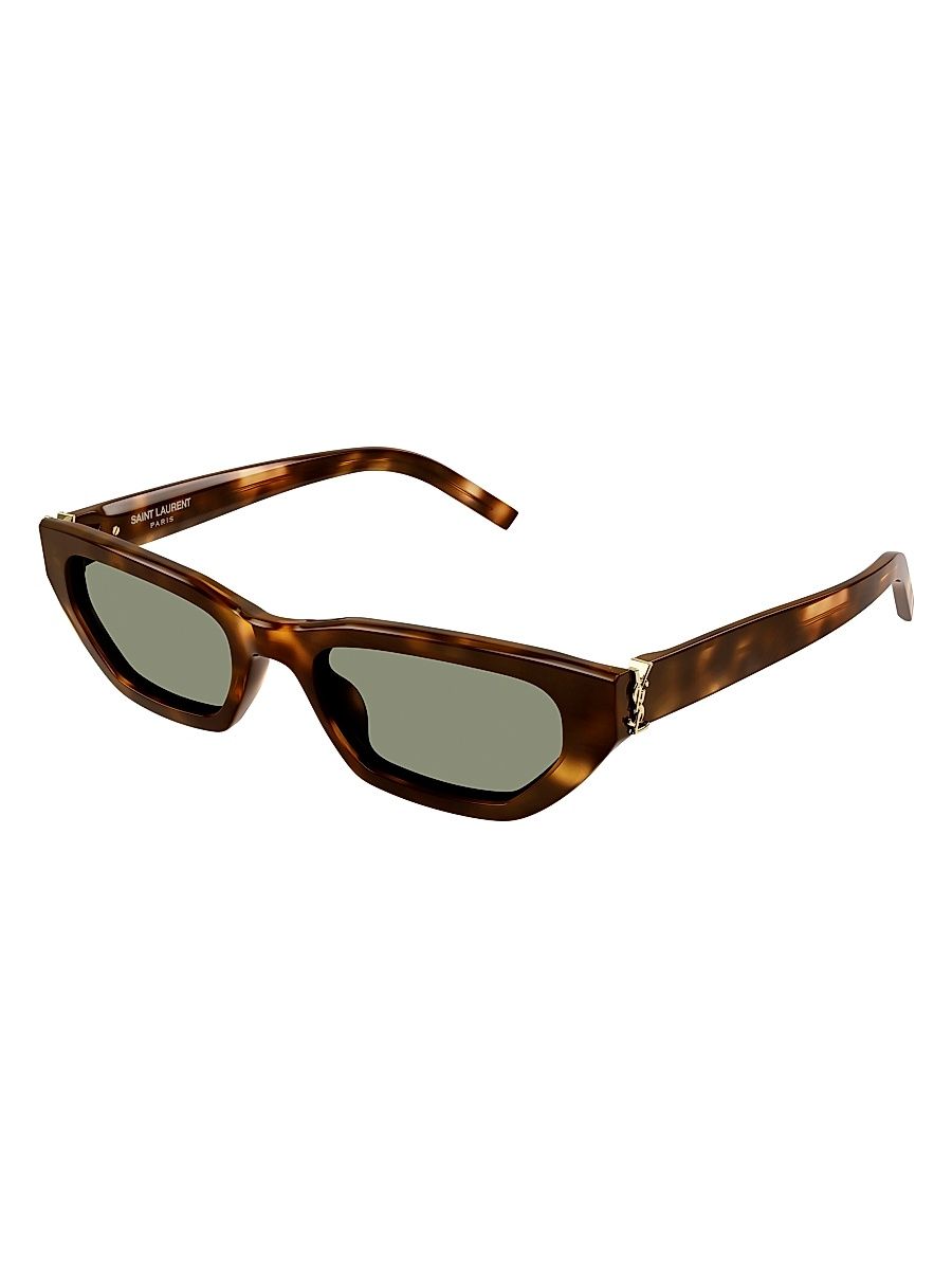 Women's Monogram Hinge SL M126 54MM Geometric Sunglasses - Havana
