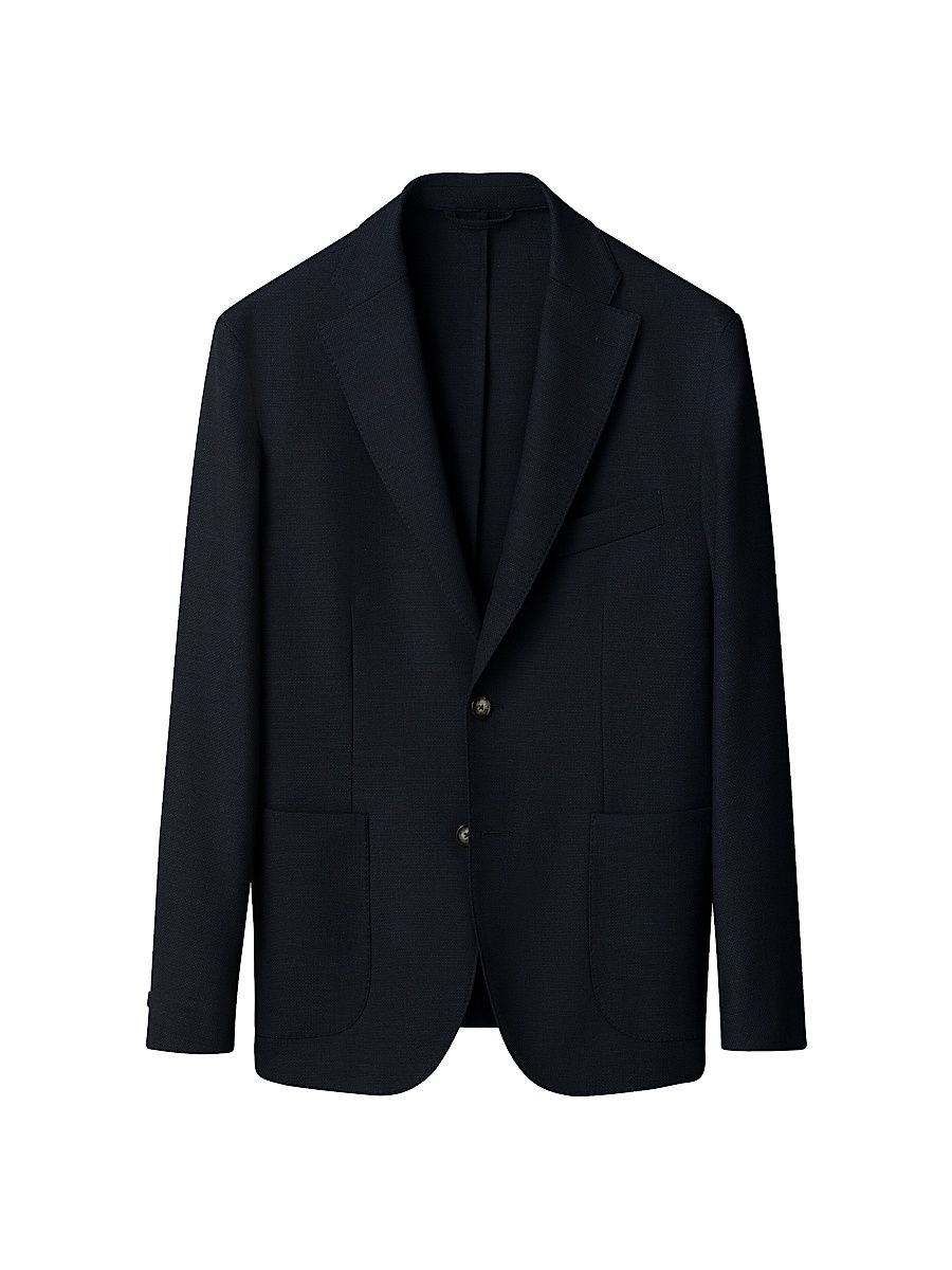 Men's Stretch-Wool Jacket - Navy - Size 38