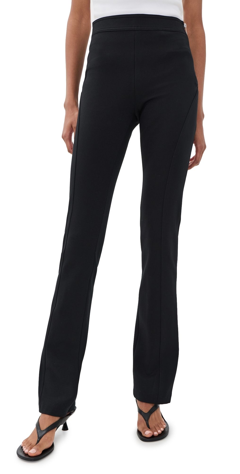 Helmut Lang Rider Double Stretch Ponte Leggings Black 10