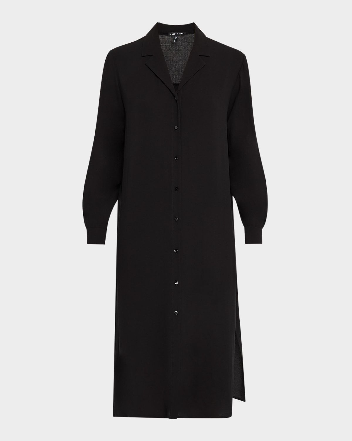 Silk Georgette Crepe Midi Shirtdress