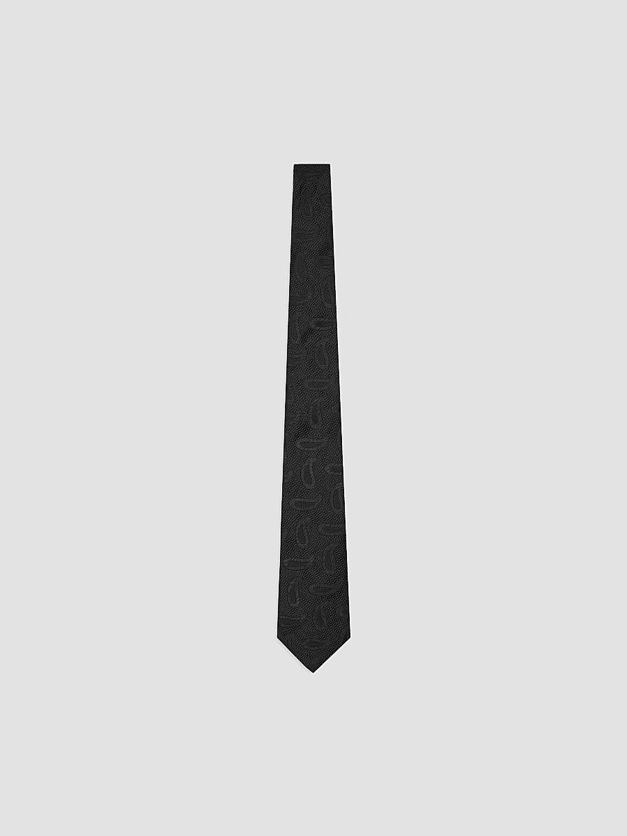 Giorgio Armani Men's Jacquard Silk Tie - Black
