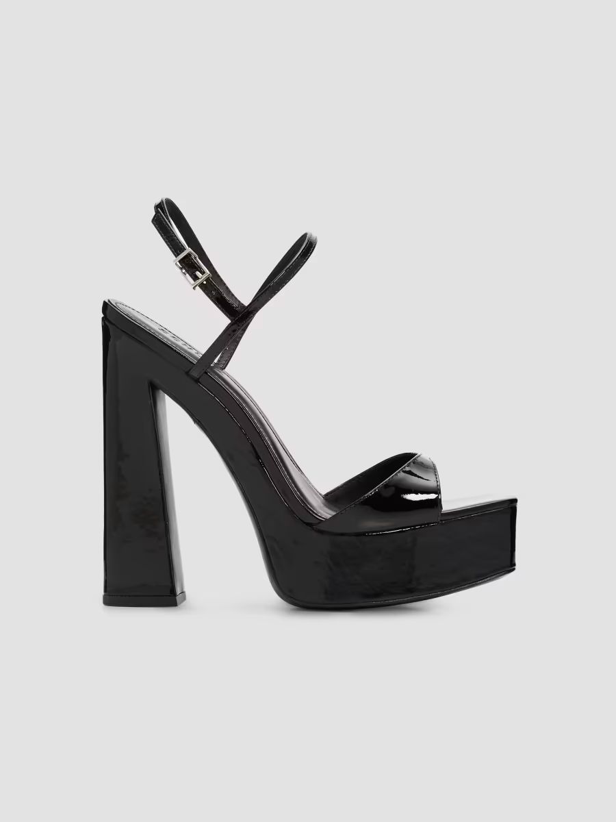 Schutz Women's Arlene 100MM Patent Leather Platform Sandals - Black - Size 11