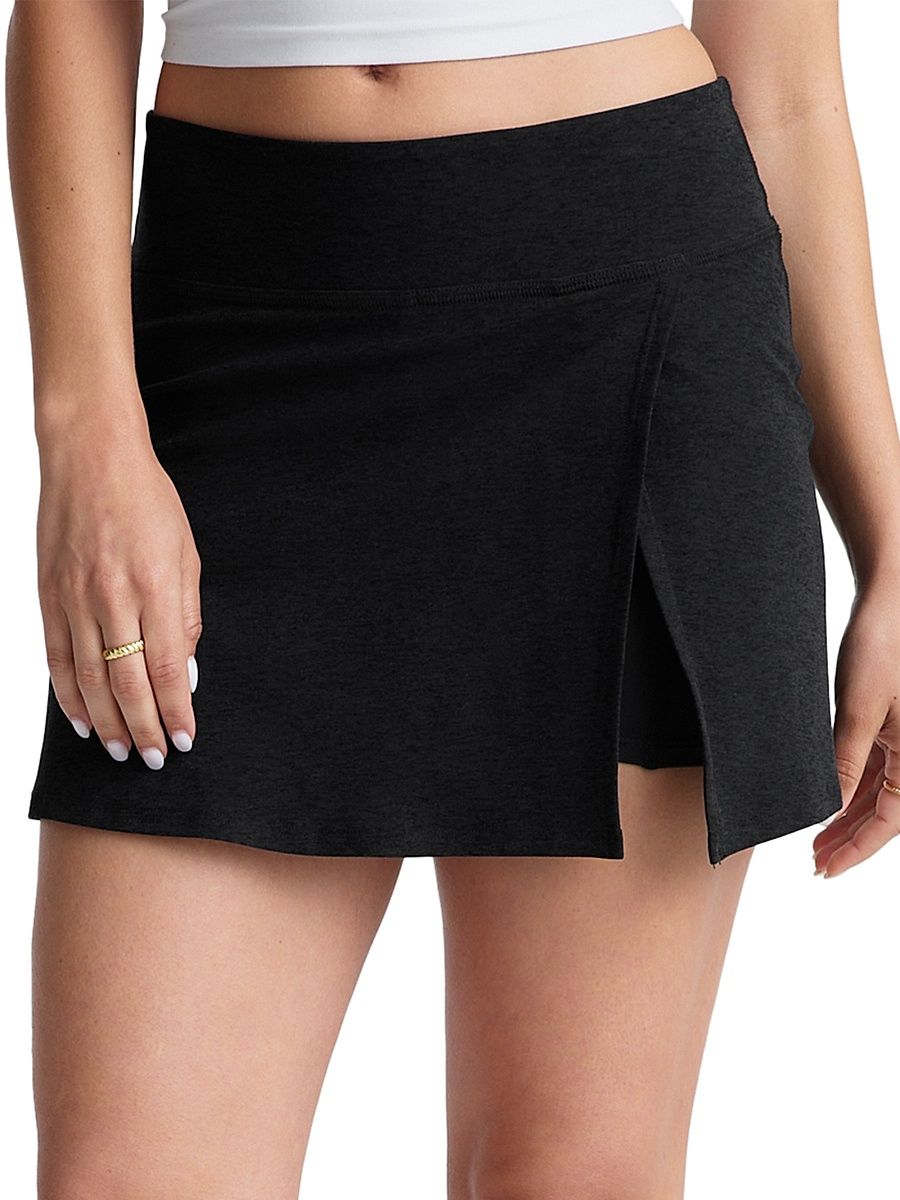 Women's Point Space-Dyed Crossover Miniskort - Darkest Night - Size XL