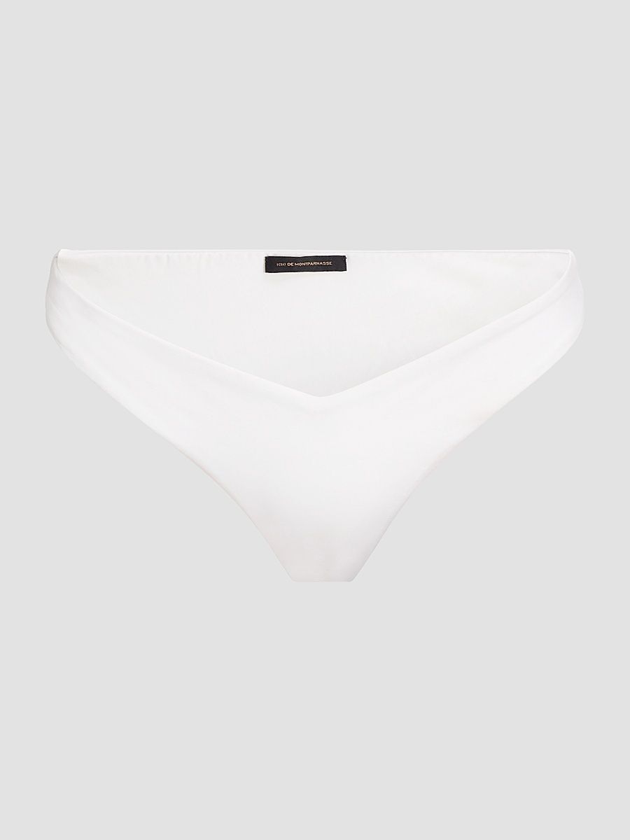 Kiki de Montparnasse Women's Coeur Cheeky Bikini Bottom - Ivory - Size XL