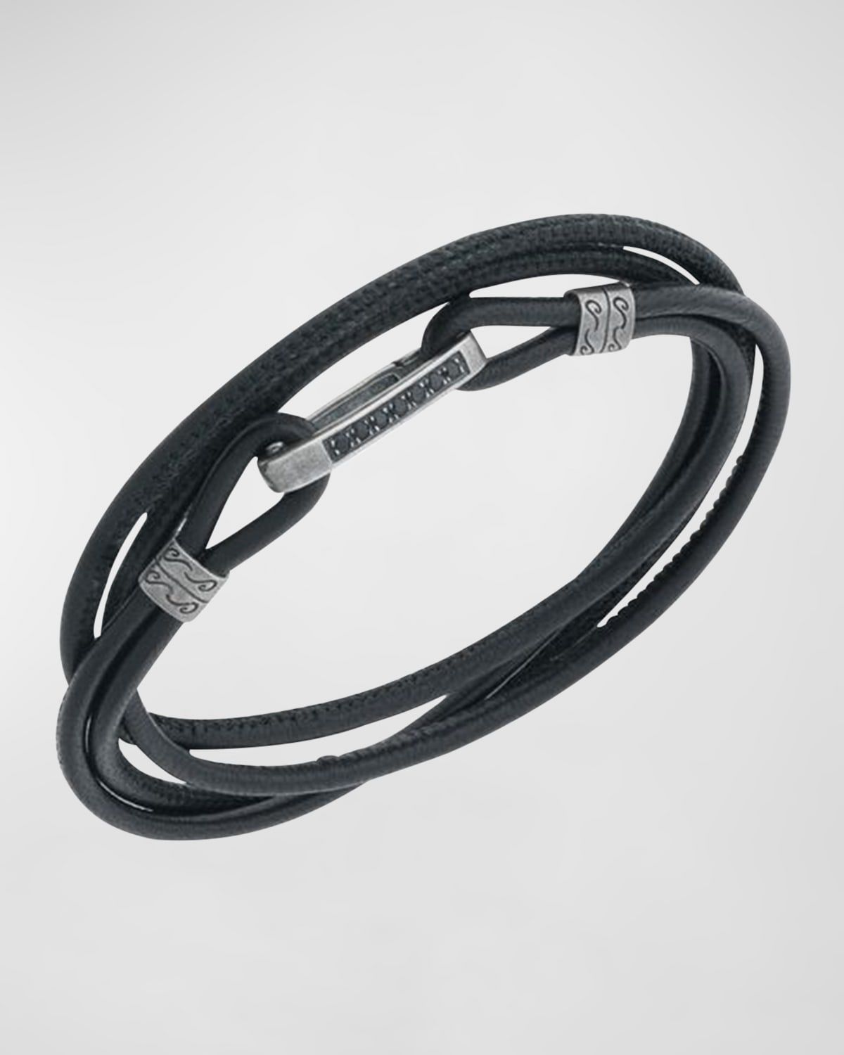 Men & apos;s Lash Multi Wrap Smooth Leather Bracelet