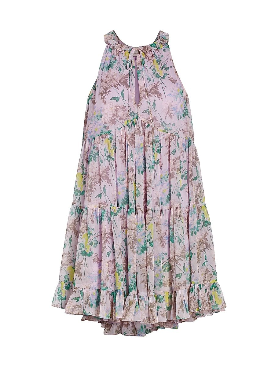 Women's Phyllis Floral Tent Minidress - Pastel Multi - Size 14