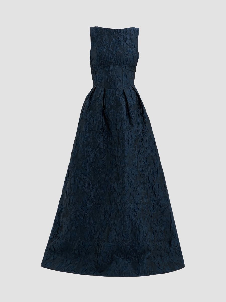 Rebecca Vallance Women's Cascades Jacquard Gown - Teal - Size 14