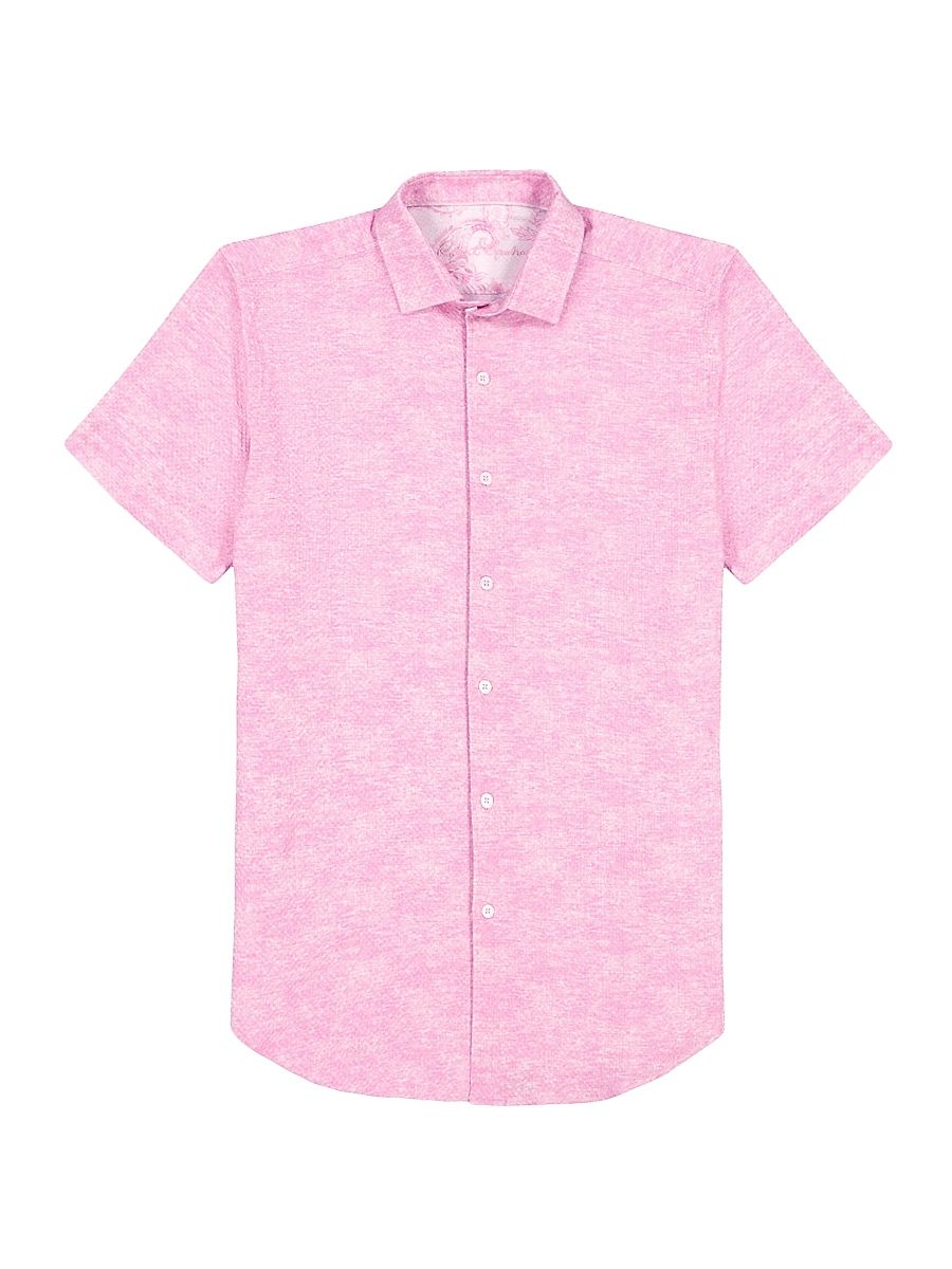 Men's Reid Short-Sleeve Shirt - Light Pink - Size XXL