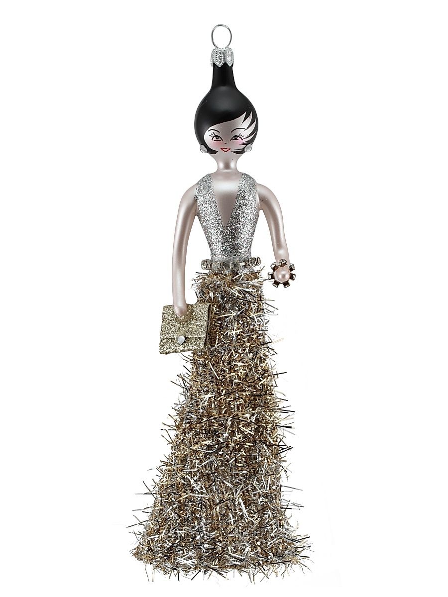 Soffieria De Carlini Christine Silver & Gold Dress Ornament