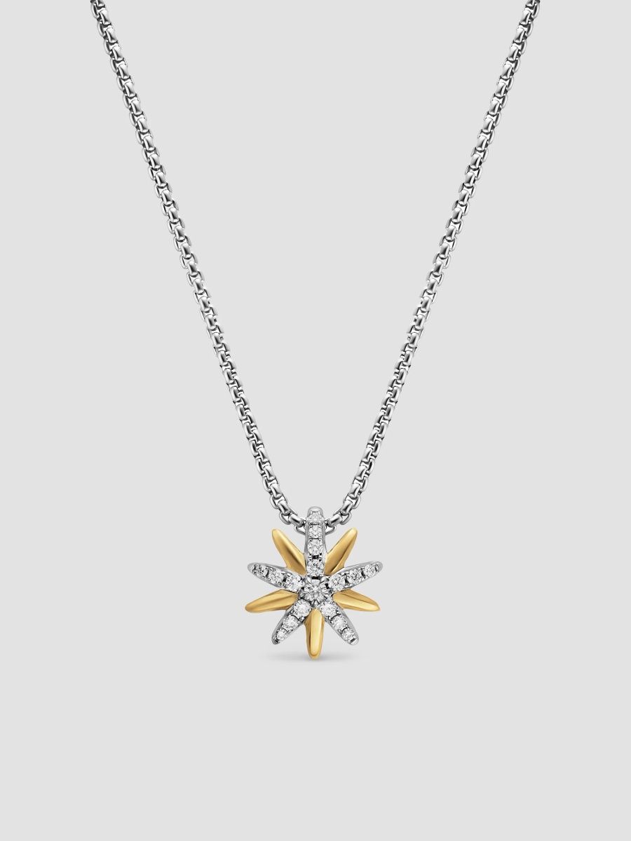 David Yurman Women's Starburst Station Necklace in Sterling Silver - Silver Multi - Size 18