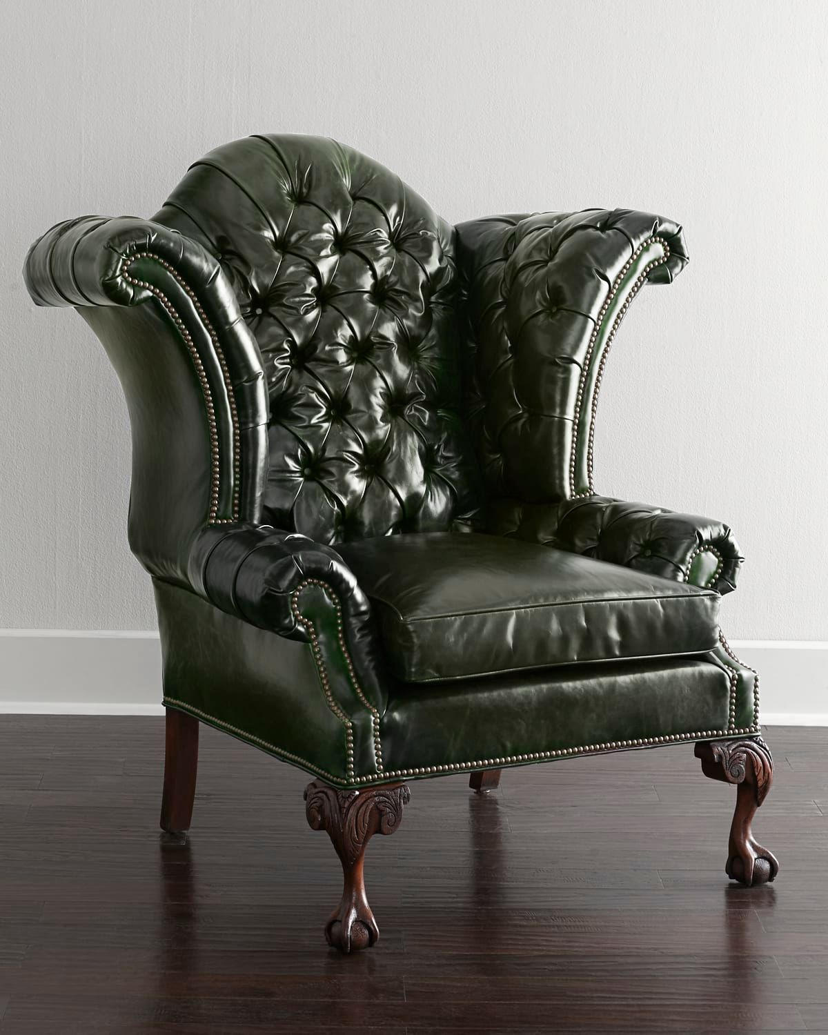 Liberty Creek Collection Leather Wingback Chair