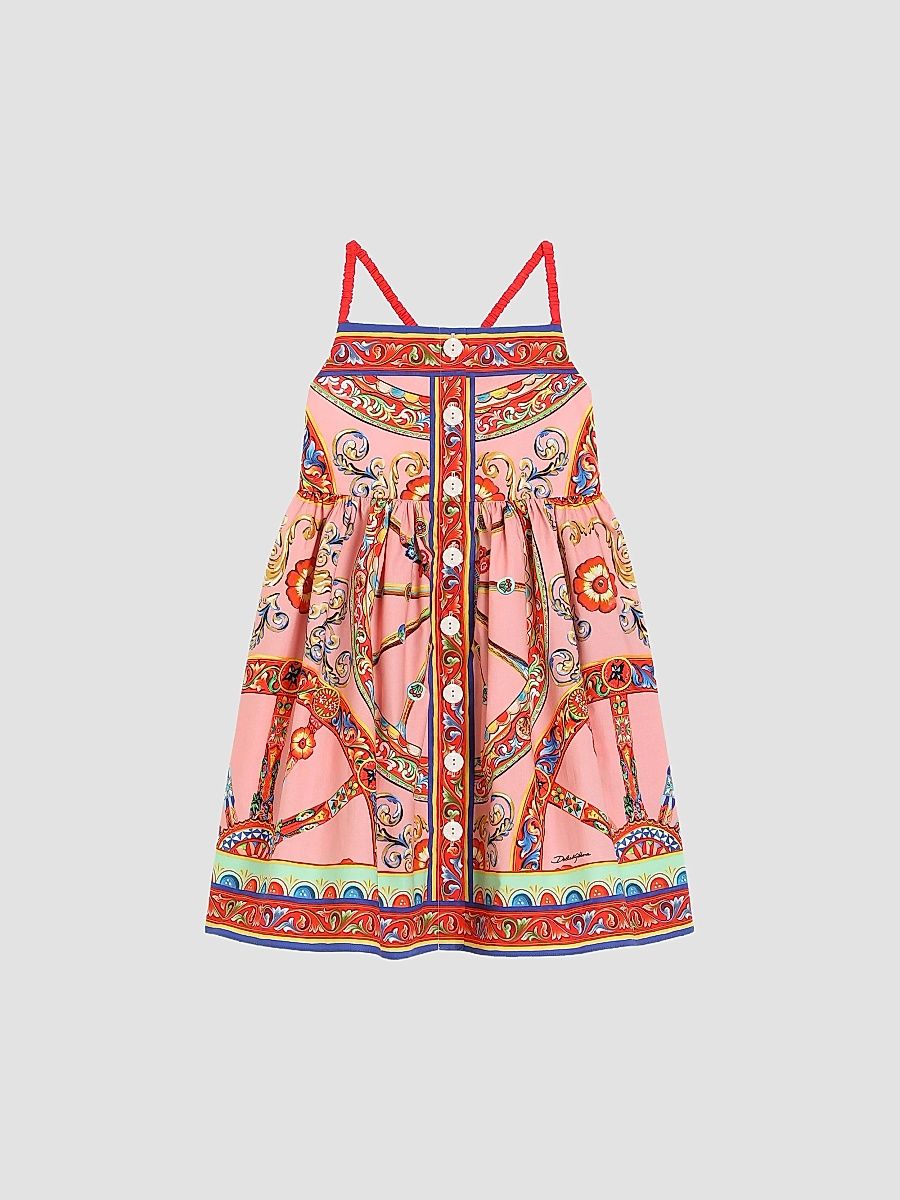 Little Girl's & Girl's Carretto-Print Cotton Dress - Carretto - Size 14