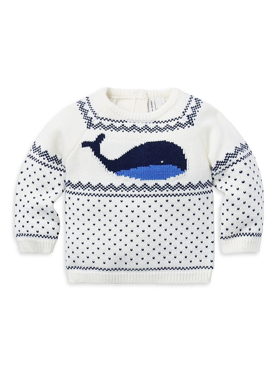 Baby Boy's Whale Fair Isle Sweater & Joggers Set - Size 12 Months