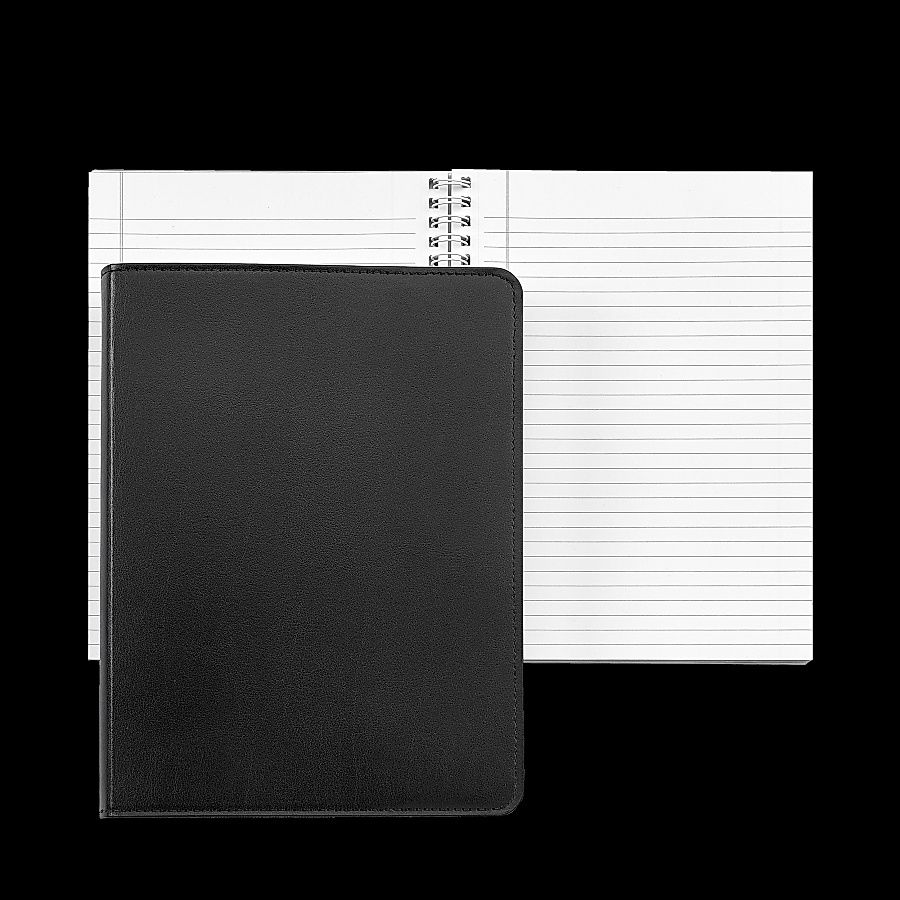 Workspace Refillable Leather Notebook - Black