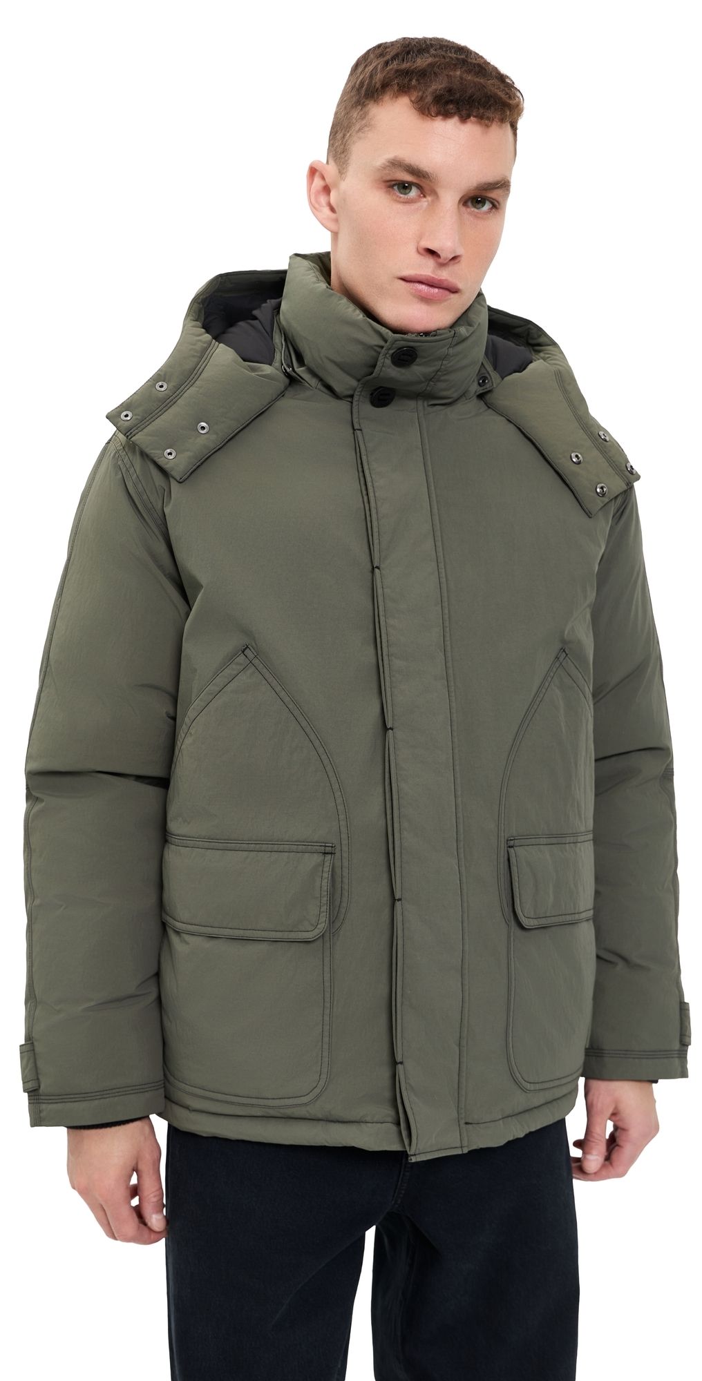 Maison Kitsuné Padded Parka Beluga/Black XL