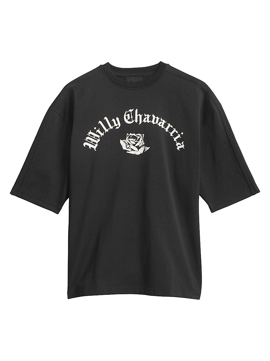 Men's adidas x Willy Chavarria Logo T-Shirt - Black - Size Large
