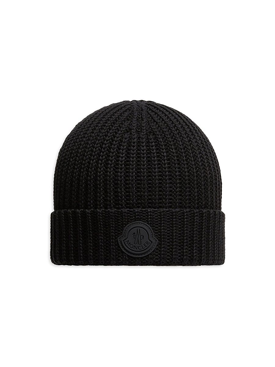 Men's Beanie Hat in Cotton - Black